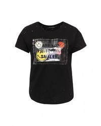 Женская черная футболка от Zeza