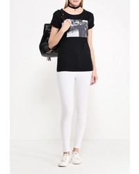 Женская черная футболка от Спартак