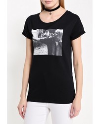 Женская черная футболка от Спартак