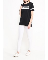 Женская черная футболка от Спартак