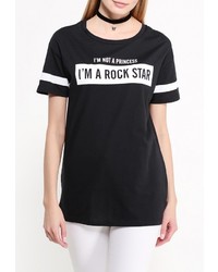 Женская черная футболка от Спартак