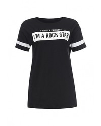 Женская черная футболка от Спартак