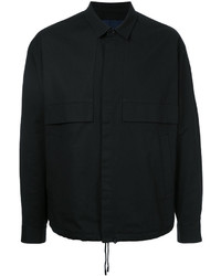 Мужская черная хлопковая куртка-рубашка от Juun.J