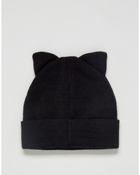 Женская черная шапка с вышивкой от Asos