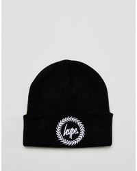 Мужская черная шапка с принтом от Hype