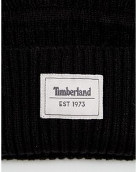Мужская черная шапка с принтом от Timberland