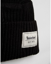 Мужская черная шапка с принтом от Timberland