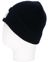 Мужская черная шапка с принтом от Stone Island