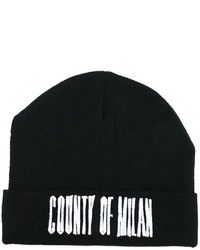 Мужская черная шапка от Marcelo Burlon County of Milan