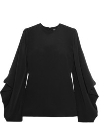 Черная шелковая блузка с длинным рукавом от Tom Ford
