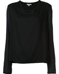Черная шелковая блузка от Ann Demeulemeester