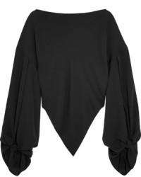 Черная шелковая блузка от Balenciaga
