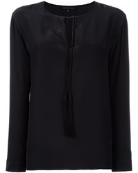 Черная шелковая блузка от Barbara Bui