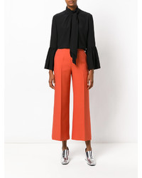 Черная шелковая блузка от Fendi