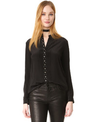 Черная шелковая блузка от Belstaff