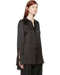 Черная шелковая блузка от Esteban Cortazar