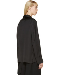 Черная шелковая блузка от Jil Sander