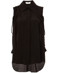 Черная шелковая блузка от Chloé