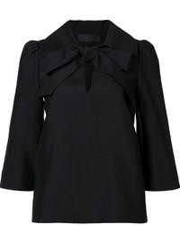 Черная шелковая блузка от Co