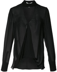 Черная шелковая блузка от Derek Lam 10 Crosby