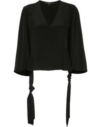 Черная шелковая блузка от Derek Lam