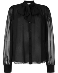 Черная шелковая блузка от Diane von Furstenberg