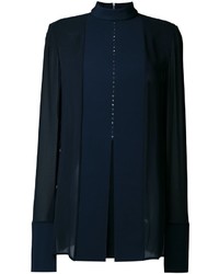 Черная шелковая блузка от Dion Lee