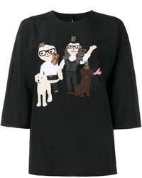 Черная шелковая блузка от Dolce & Gabbana