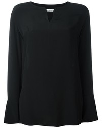 Черная шелковая блузка от Dondup