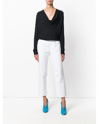 Черная шелковая блузка от Emilio Pucci