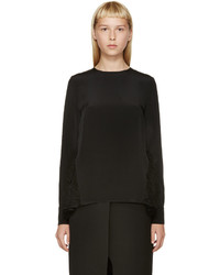 Черная шелковая блузка от Erdem