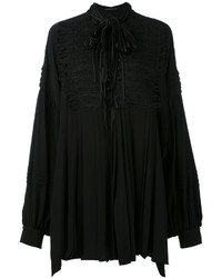 Черная шелковая блузка от Ermanno Scervino