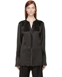 Черная шелковая блузка от Esteban Cortazar