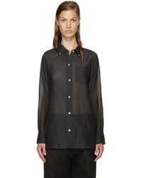 Черная шелковая блузка от Etoile Isabel Marant