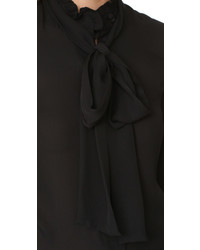 Черная шелковая блузка от Nicholas