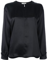 Черная шелковая блузка от Forte Forte