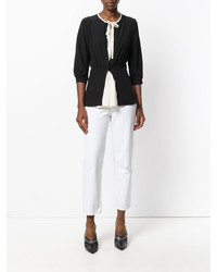 Черная шелковая блузка от Etro