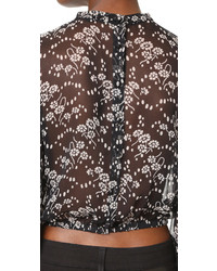 Черная шелковая блузка от Jill Stuart