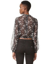 Черная шелковая блузка от Jill Stuart