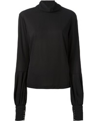 Черная шелковая блузка от Giorgio Armani