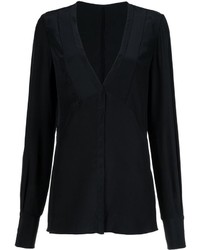 Черная шелковая блузка от Jason Wu
