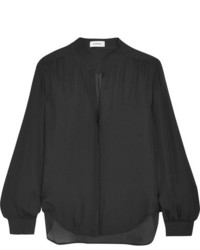 Черная шелковая блузка от L'Agence