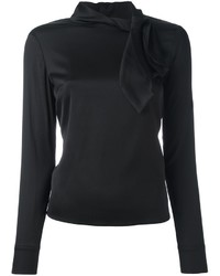 Черная шелковая блузка от L'Autre Chose