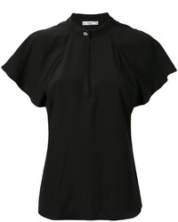 Черная шелковая блузка от Lanvin