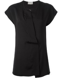 Черная шелковая блузка от Lanvin