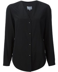Черная шелковая блузка от Maiyet