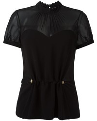 Черная шелковая блузка от Mary Katrantzou
