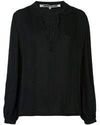 Черная шелковая блузка от McQ by Alexander McQueen