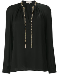Черная шелковая блузка от MICHAEL Michael Kors