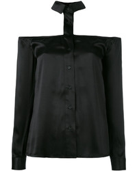 Черная шелковая блузка от RtA
